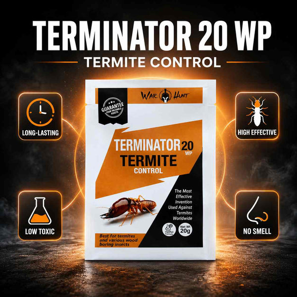 TERMINATOR | FREE SPRAYER KIT + MASK & GLOVES | Termite Control Spray | Kills Termites & Destroys Their Eggs Fast | Protects Furniture & Valuable Assets