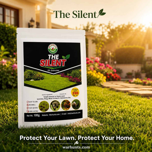 The Silent 2% Granules | Lawn Insect Killer | FREE Mask & Gloves | Kills Termites, Slugs, Mole Crickets & Caterpillars | Covers 200 Sq. Ft. | No Smell | Fast Action