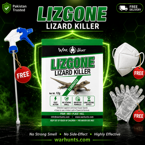 LIZGONE | FREE SPRAYER KIT + MASK & GLOVES | Lizard Killer Spray | Kills & Repels House Lizards Fast | Indoor Safe | No Strong Smell - Warhunts.com