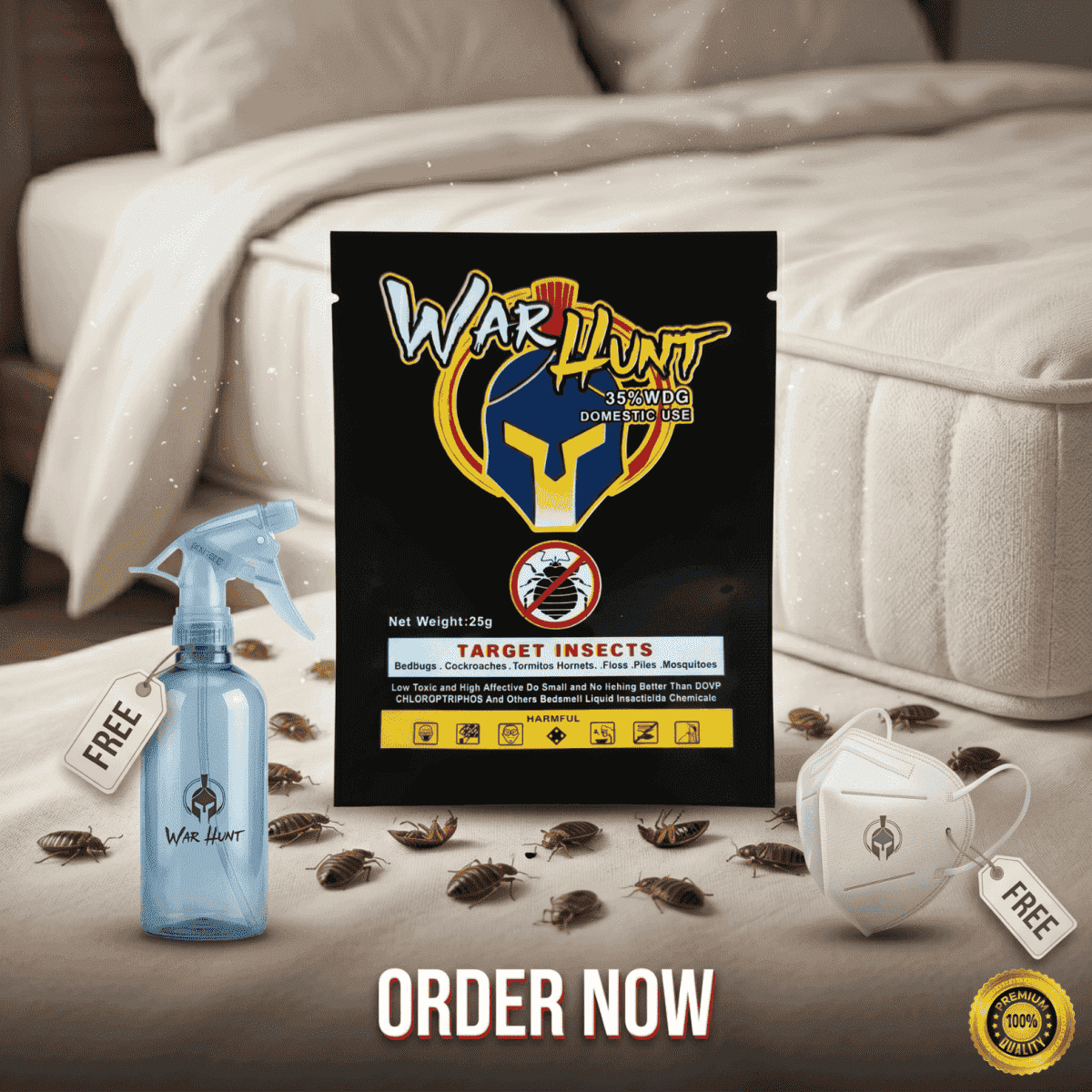 Zero Smell Bedbug, Cockroach & Mosquito Killer Spray – Kills Insects & Destroys Their Eggs Fast - Warhunts.com